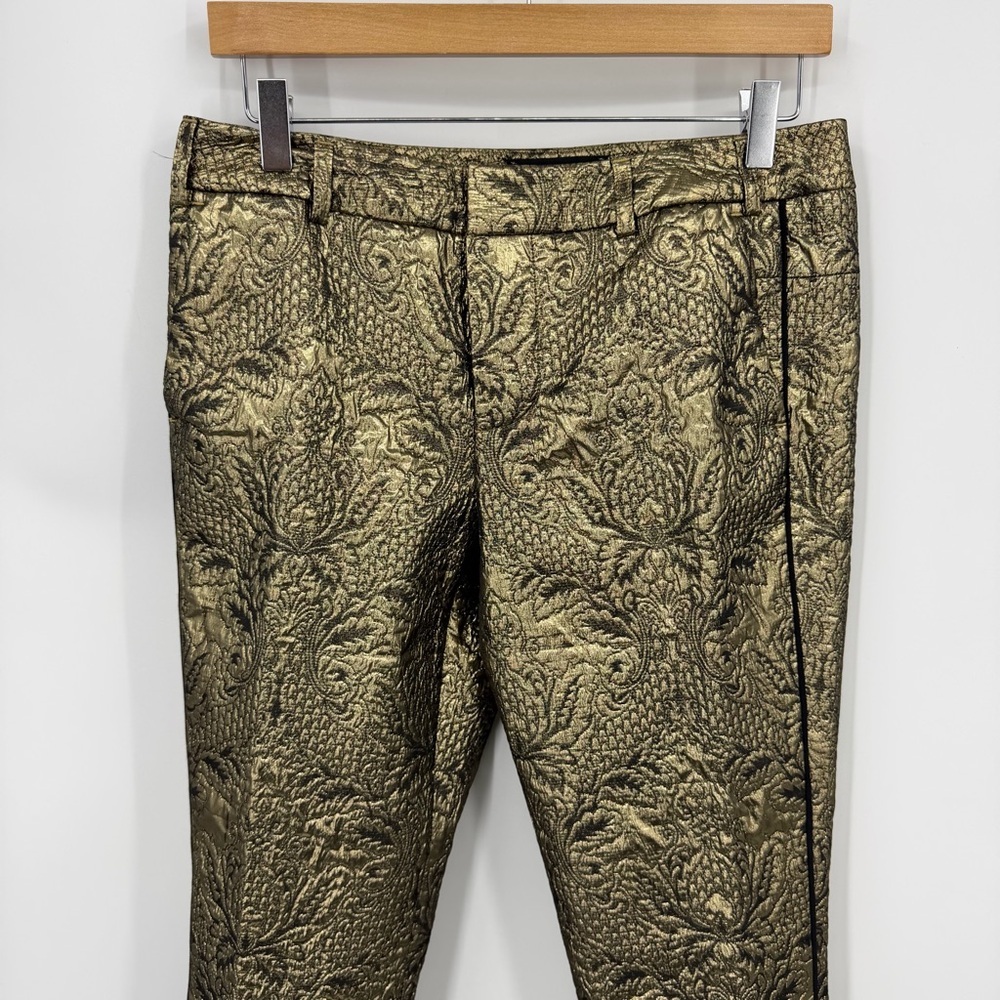 Zadig & Voltaire deluxe Gold Brocade Trousers posh dore sz 38 M - Picture 2 of 10